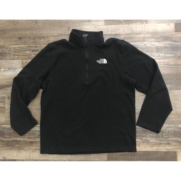 The North Face Mens Medium Black 1/4 Zip Fleece Pullover - Picture 1 of 7